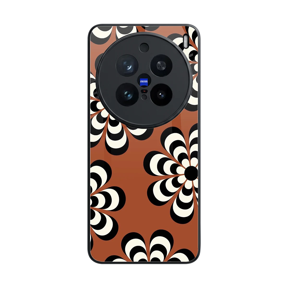Earthy Bloom back phone cover | glass case for vivo x200 pro
