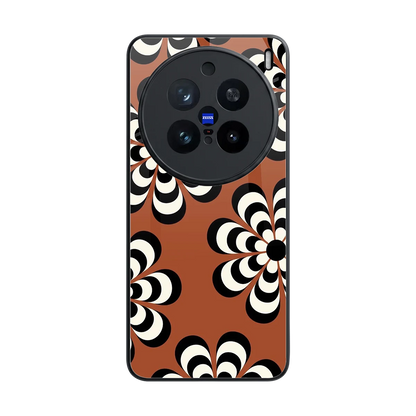 Earthy Bloom back phone cover | glass case for vivo x200 pro