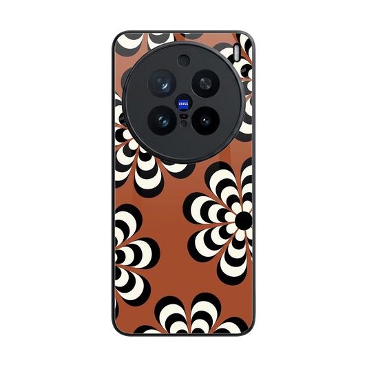 Earthy Bloom back phone cover | glass case for vivo x200 pro