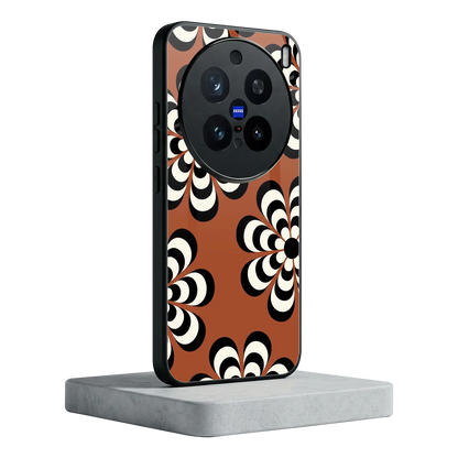 Earthy Bloom vivo x200 pro mobile cover | shockproof glass phone case
