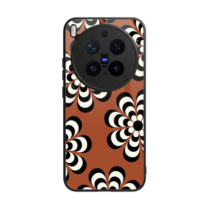 Earthy Bloom back phone cover | glass case for vivo x300 pro