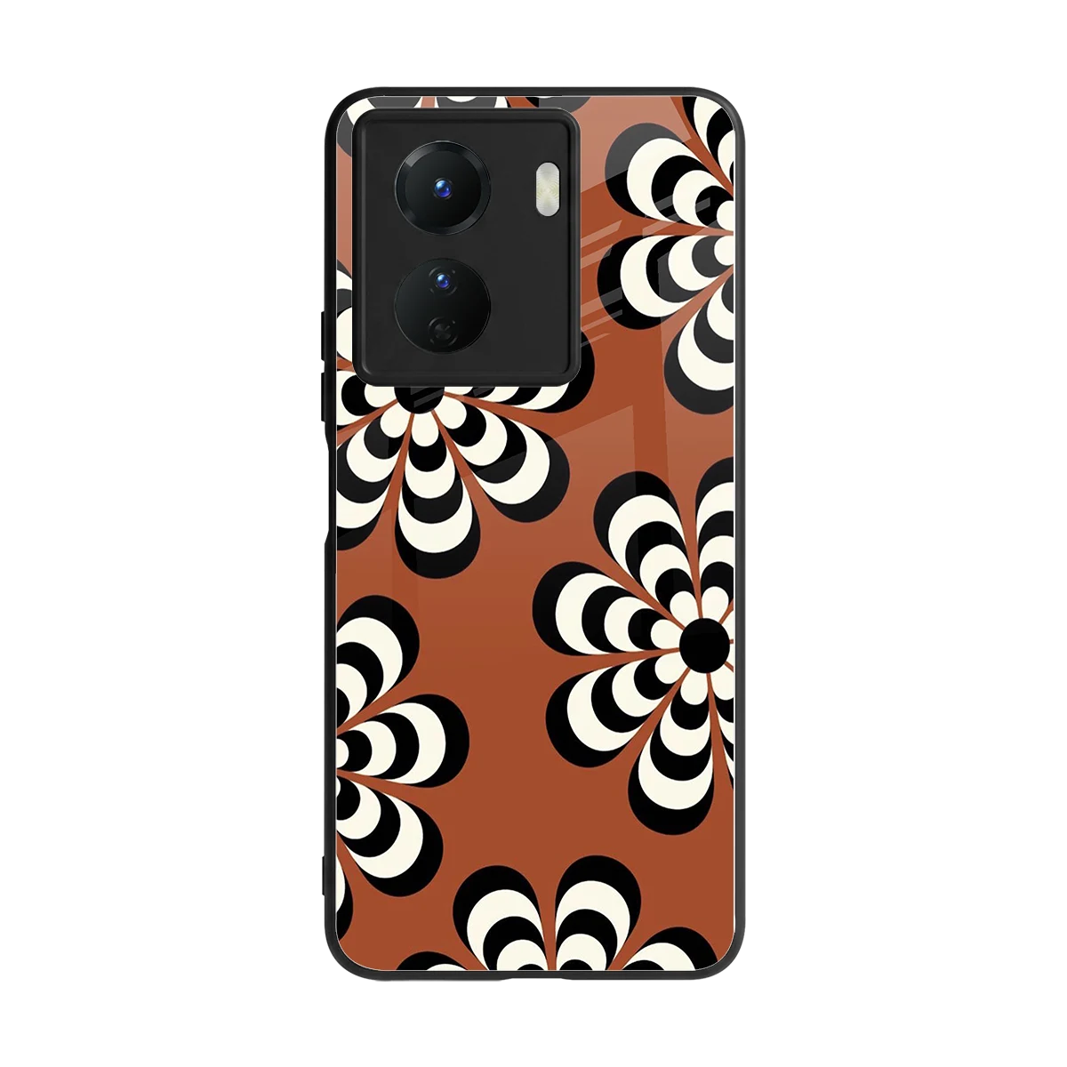 Earthy Bloom back phone cover | glass case for vivo y16