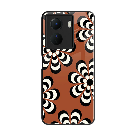Earthy Bloom back phone cover | glass case for vivo y16