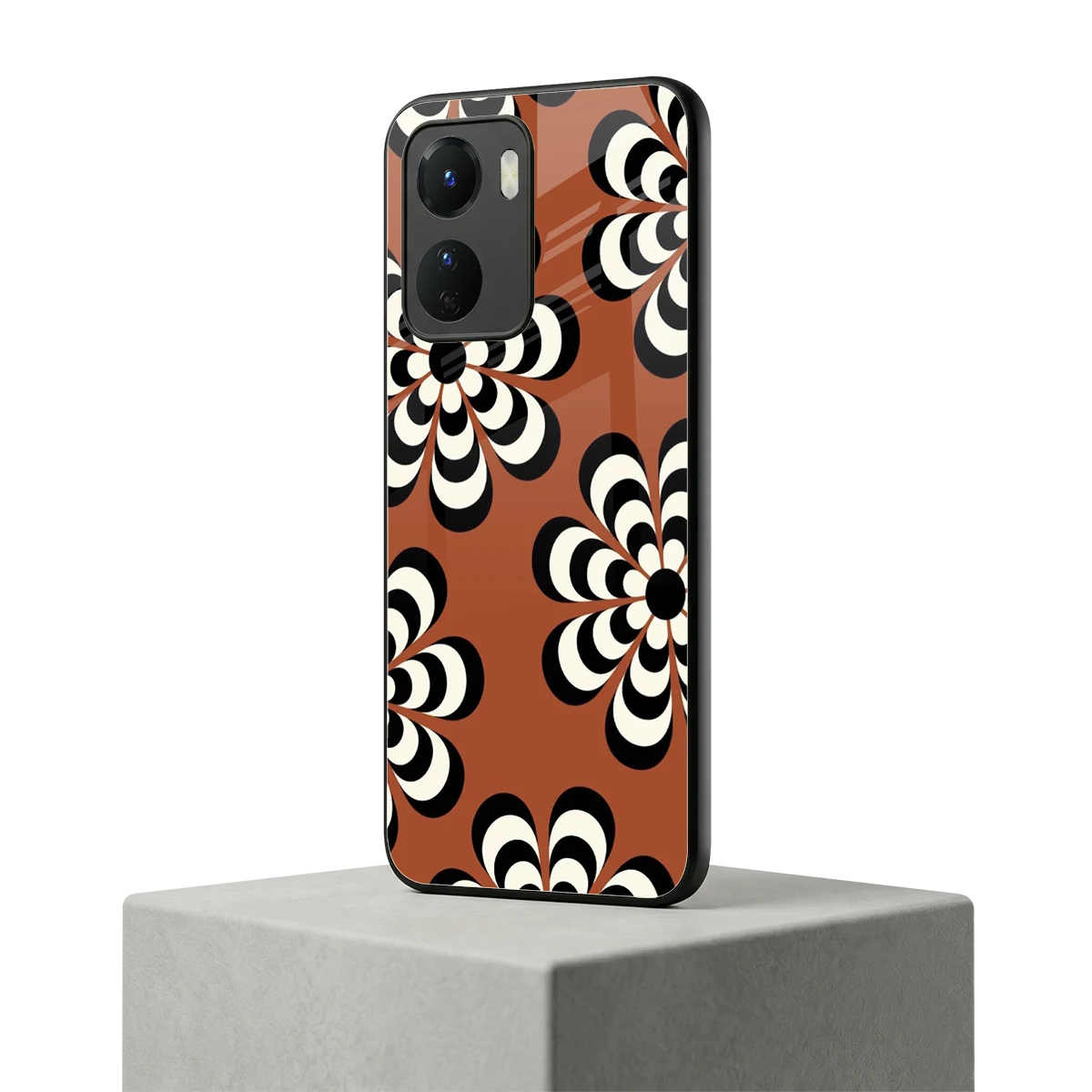 Earthy Bloom vivo y16 mobile cover | shockproof glass phone case