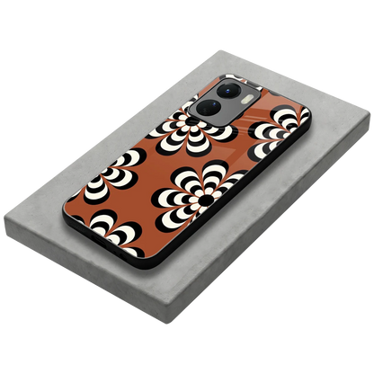 Earthy Bloom stylish phone case for vivo y16 | glossy glass and slim fit