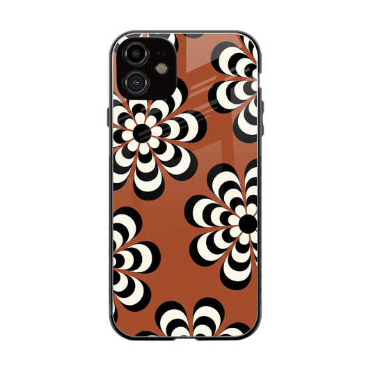 Earthy Bloom back phone cover | glass case for iphone 12