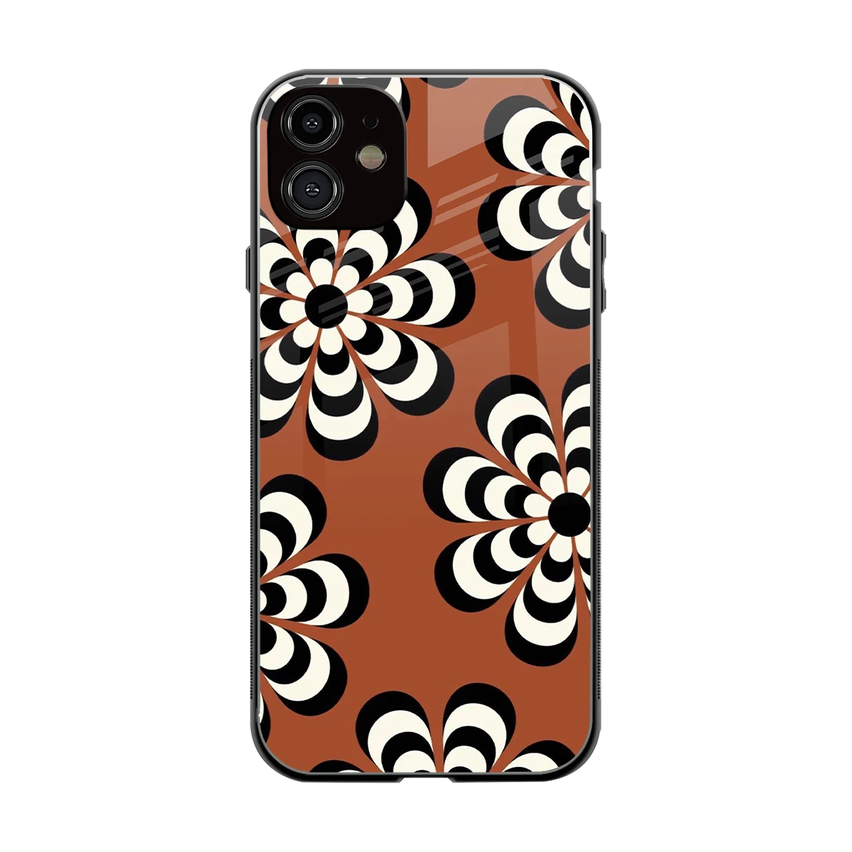 Earthy Bloom back phone cover | glass case for iphone 11