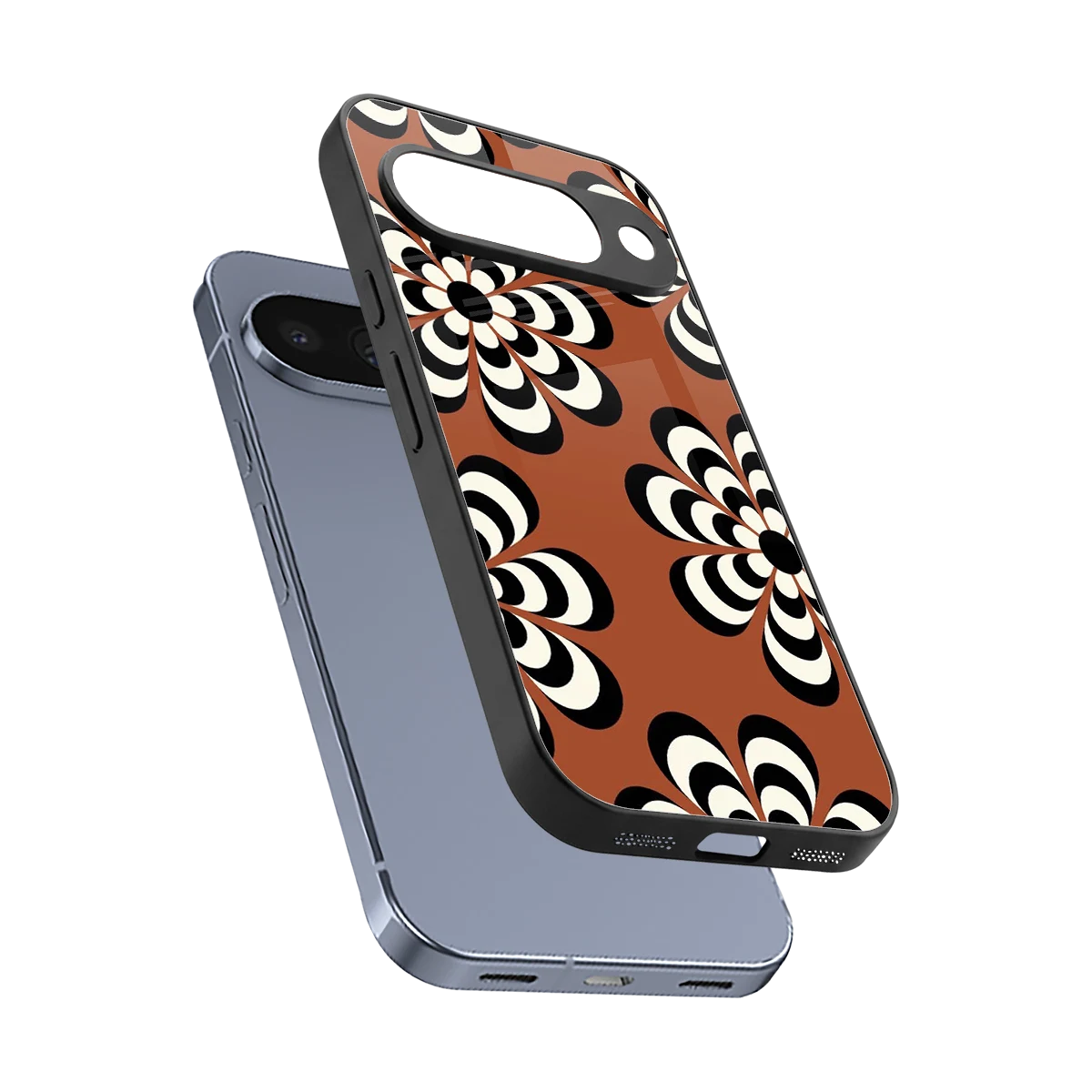 Earthy Bloom sleek google pixel 10 cover with tempered glass back and TPU edges