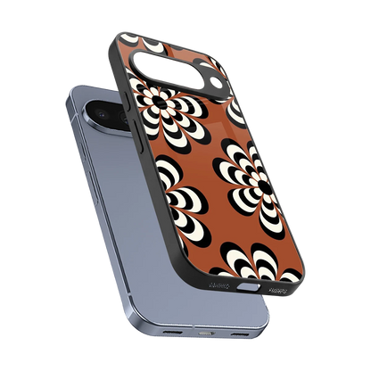 Earthy Bloom sleek google pixel 10 cover with tempered glass back and TPU edges