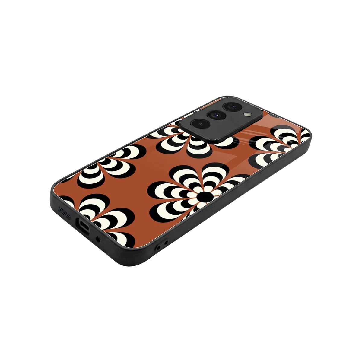 Earthy Bloom stylish phone case for redmi 15 5g | glossy glass and slim fit