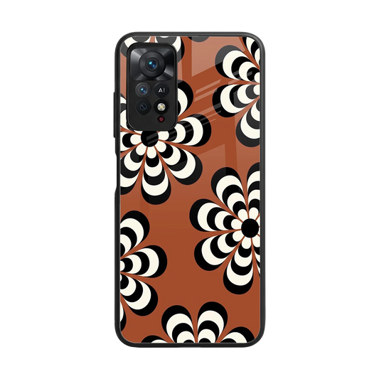 Earthy Bloom back phone cover | glass case for redmi note 11 pro