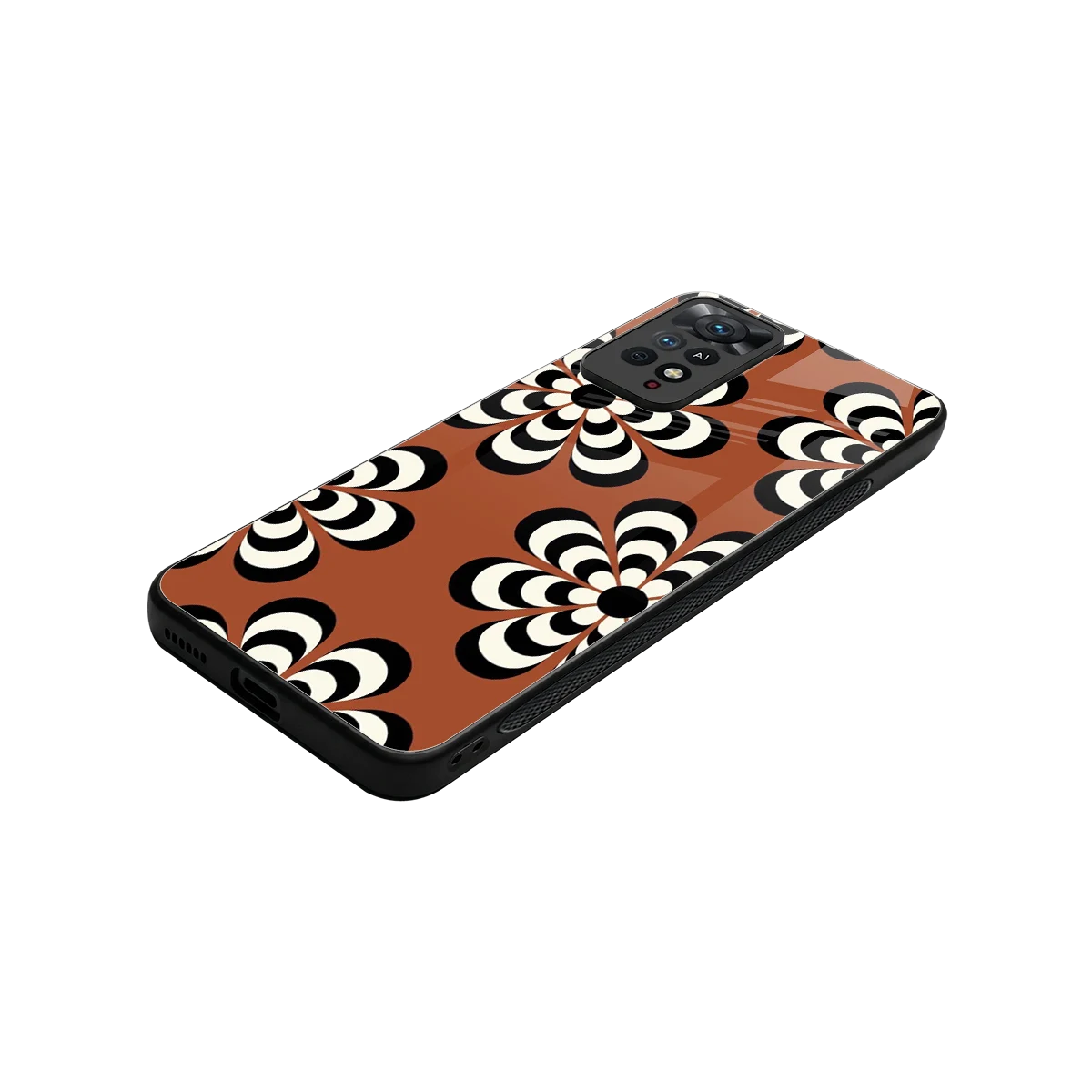 Earthy Bloom stylish phone case for redmi note 11 pro | glossy glass and slim fit