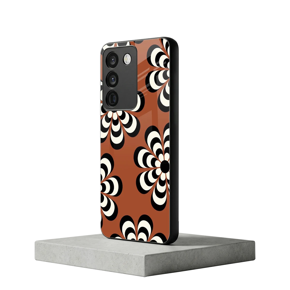 Earthy Bloom vivo y200 5g mobile cover | shockproof glass phone case