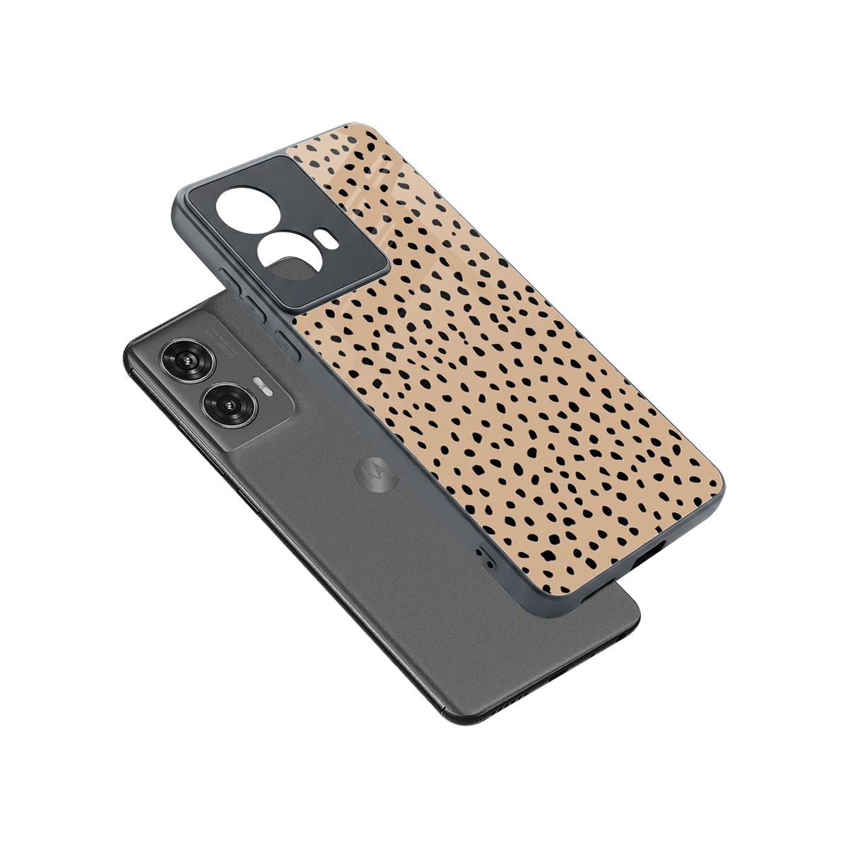 Earthy Terrain sleek motorola edge 50 fusion cover with tempered glass back and TPU edges