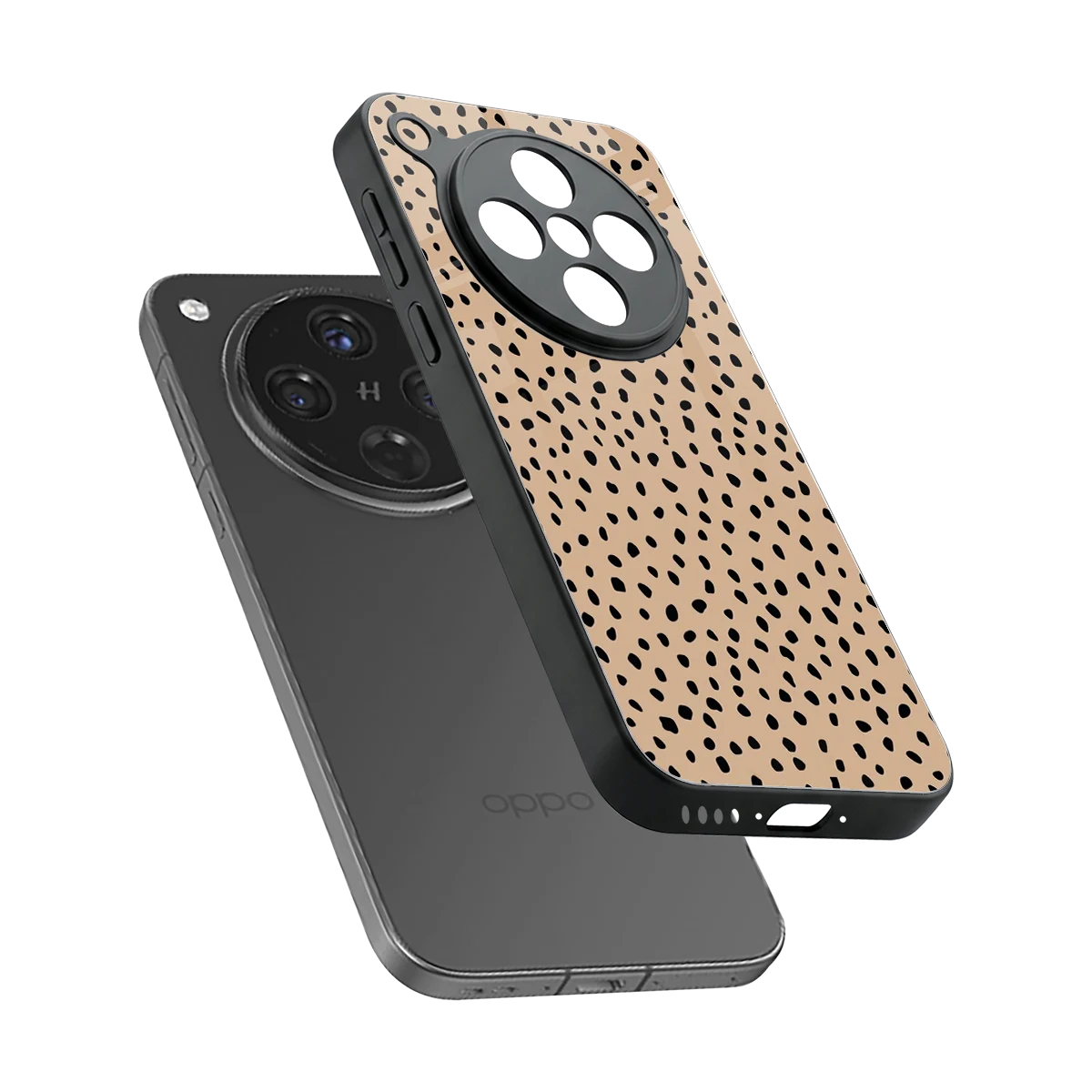 Earthy Terrain sleek oppo find x8 cover with tempered glass back and TPU edges
