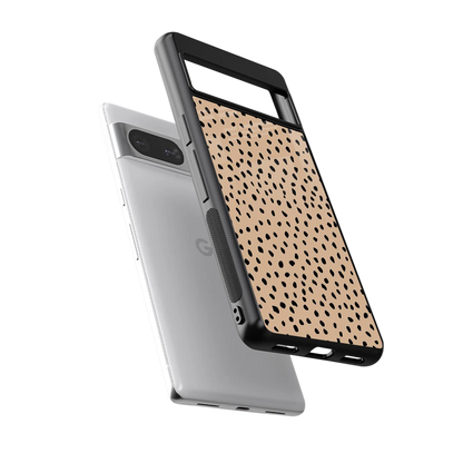 Earthy Terrain sleek google pixel 8 cover with tempered glass back and TPU edges