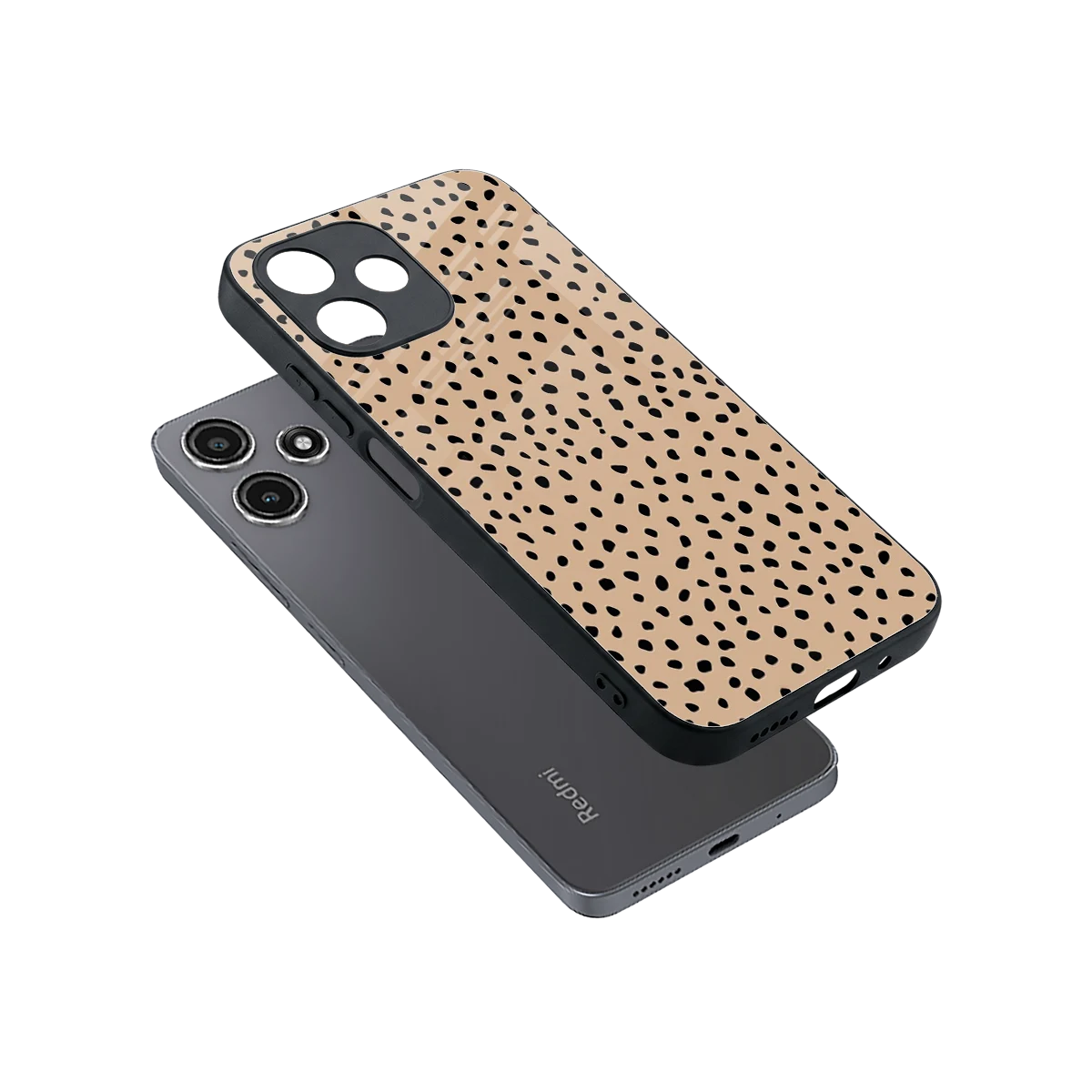 Earthy Terrain sleek redmi 12 5g cover with tempered glass back and TPU edges