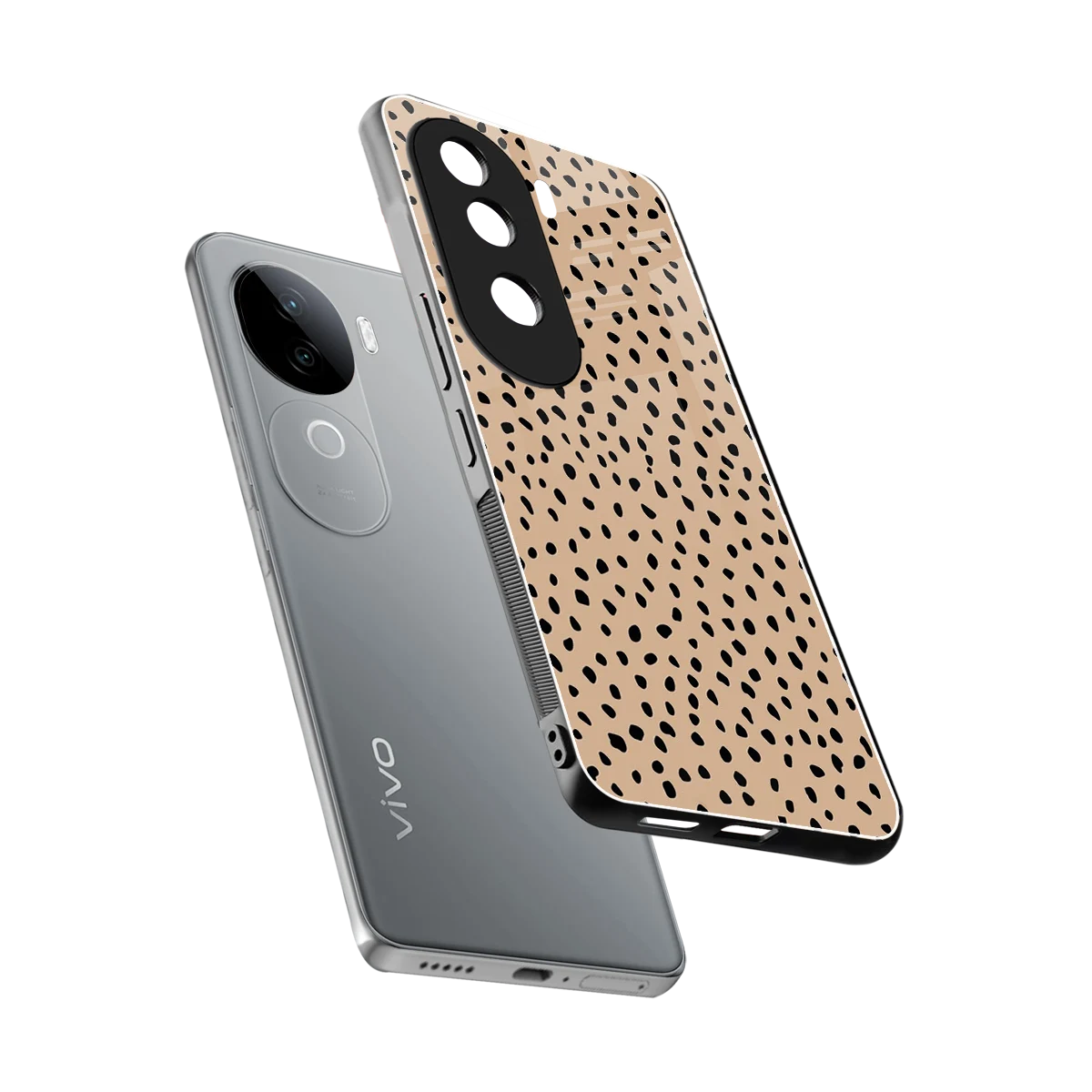 Earthy Terrain sleek vivo v40e cover with tempered glass back and TPU edges