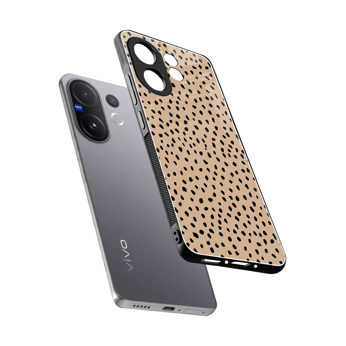 Earthy Terrain sleek vivo v60 cover with tempered glass back and TPU edges
