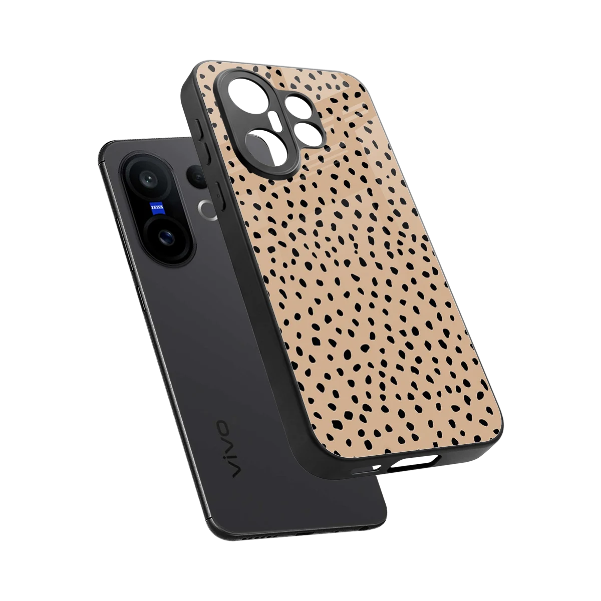 Earthy Terrain sleek vivo x200 fe cover with tempered glass back and TPU edges