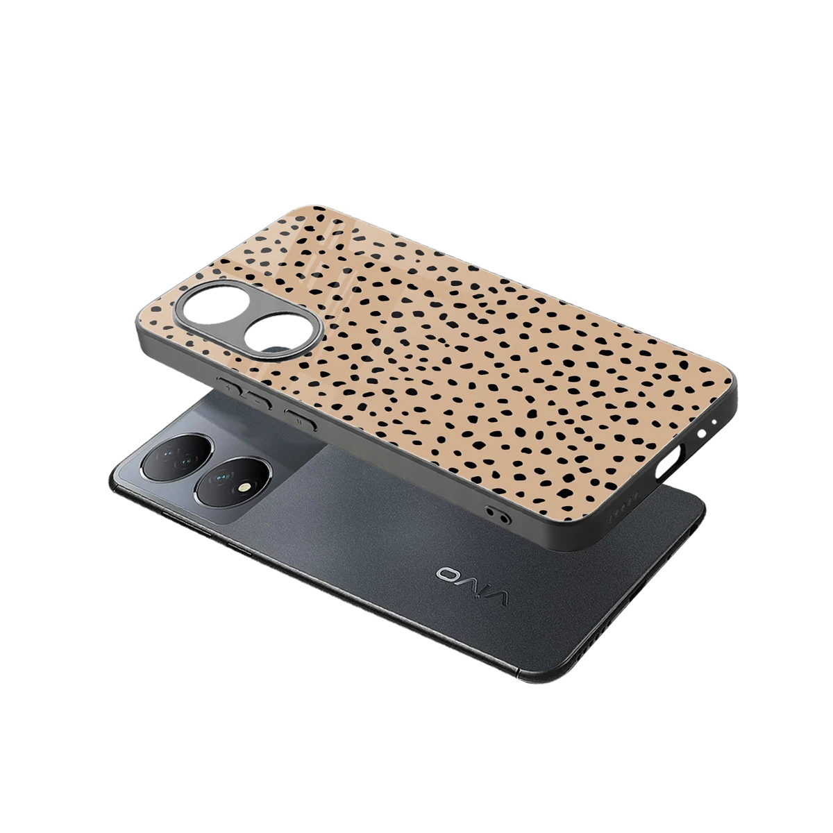 Earthy Terrain sleek Vivo-y100 cover with tempered glass back and TPU edges