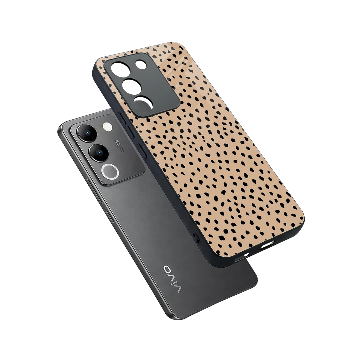 Earthy Terrain sleek vivo y200 5g cover with tempered glass back and TPU edges