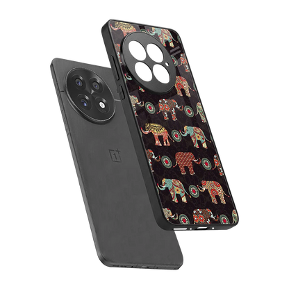 Elephant Art sleek oneplus 13 cover with tempered glass back and TPU edges