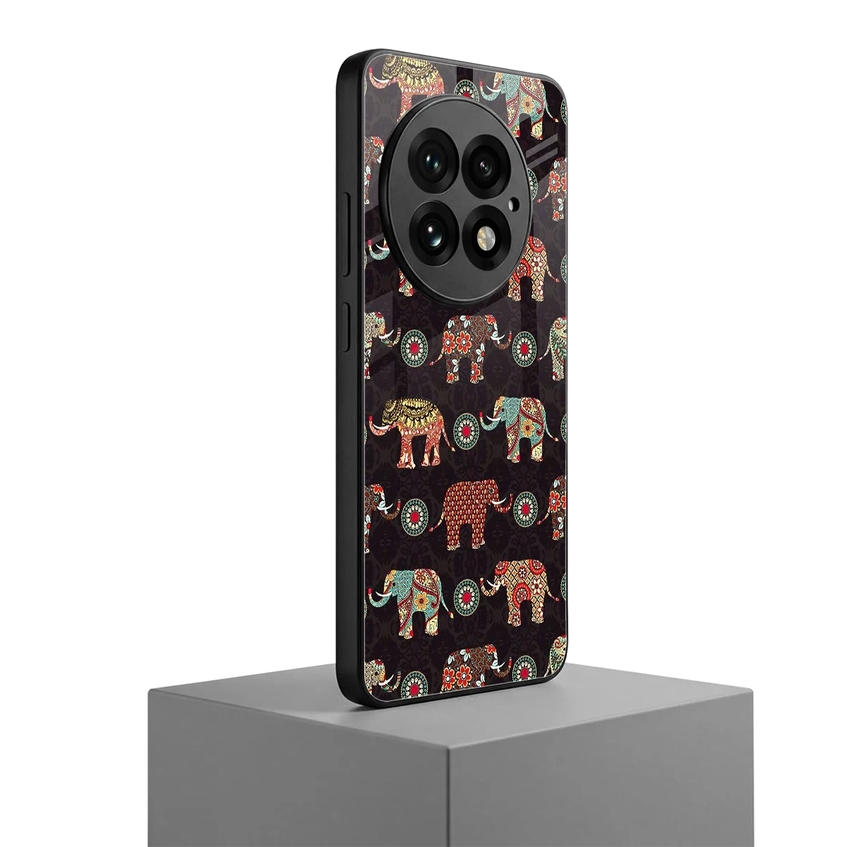 Elephant Art oneplus 13 mobile cover | shockproof glass phone case