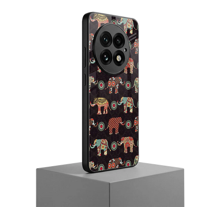 Elephant Art oneplus 13 mobile cover | shockproof glass phone case