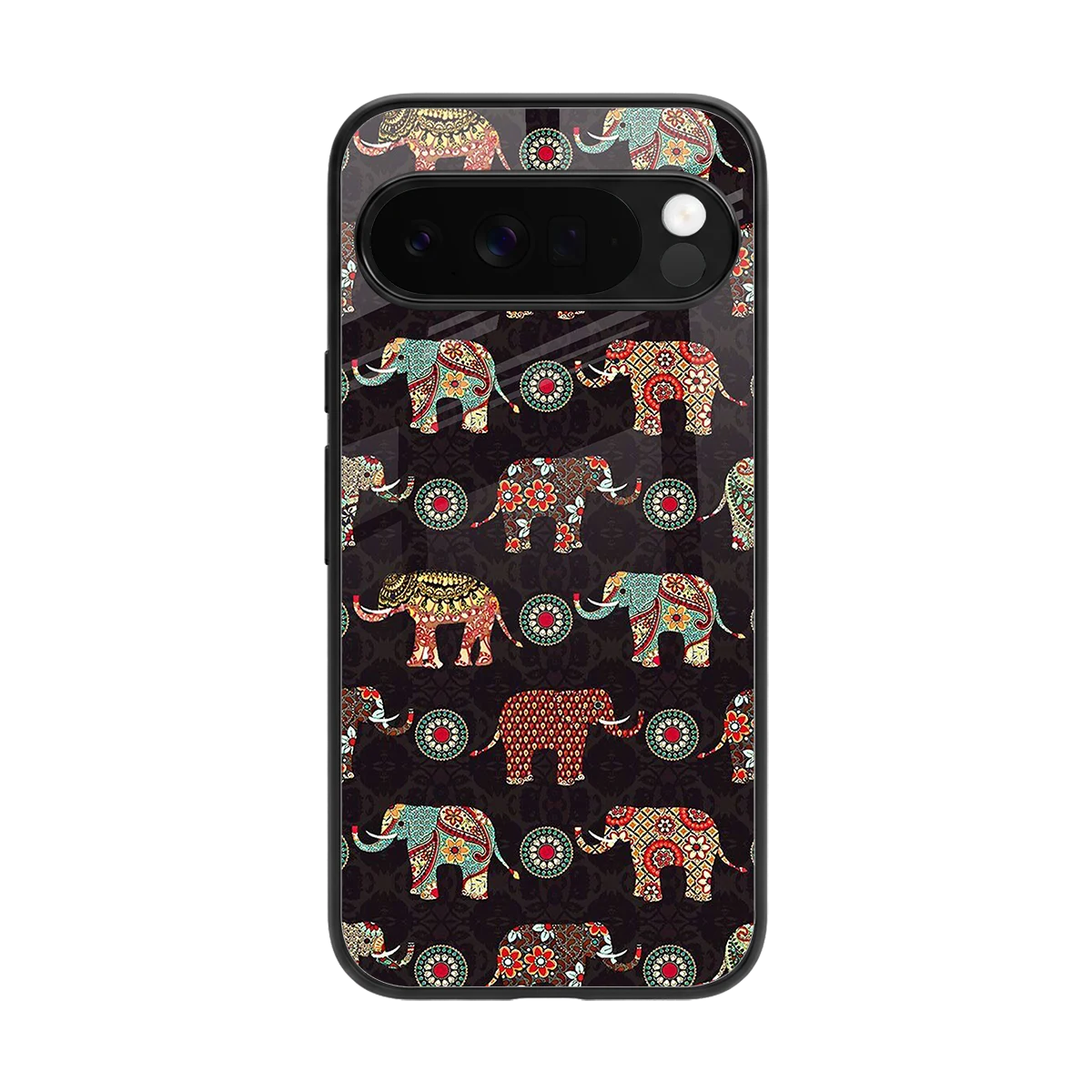Elephant Art back phone cover | glass case for google pixel 10 pro xl