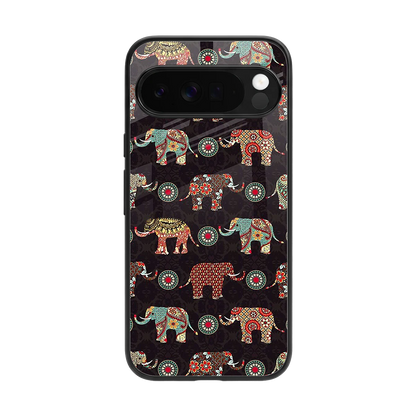 Elephant Art back phone cover | glass case for google pixel 10 pro xl