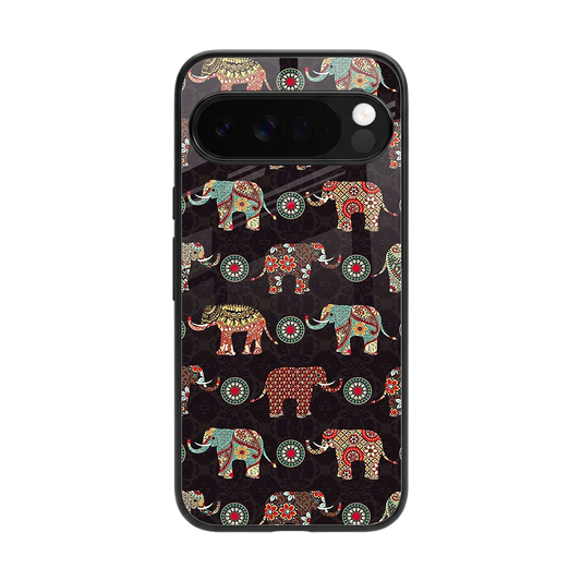 Elephant Art back phone cover | glass case for google pixel 10 pro xl