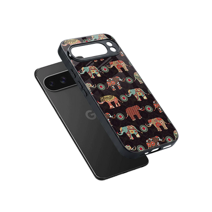 Elephant Art sleek google pixel 10 pro xl cover with tempered glass back and TPU edges