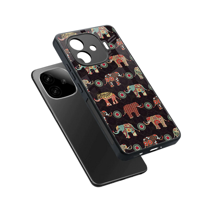 Elephant Art sleek iqoo neo 10r 5g cover with tempered glass back and TPU edges