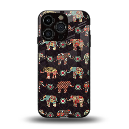 Elephant Art back phone cover | glass case for iphone 13 pro