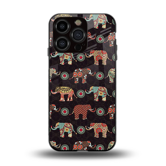 Elephant Art back phone cover | glass case for iphone 13 pro