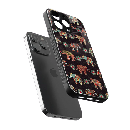 Elephant Art sleek iphone 13 pro cover with tempered glass back and TPU edges