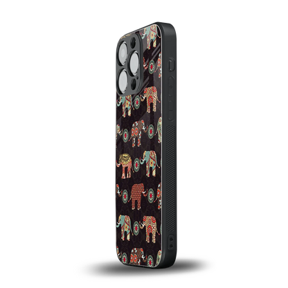 Elephant Art iphone 13 pro mobile cover | shockproof glass phone case