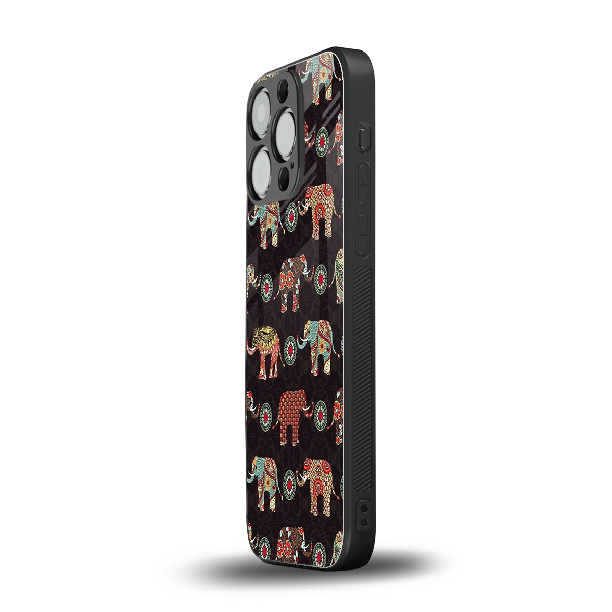 Elephant Art iphone 12 pro mobile cover | shockproof glass phone case