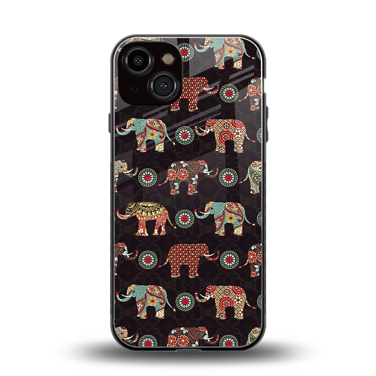 Elephant Art back phone cover | glass case for iphone 14
