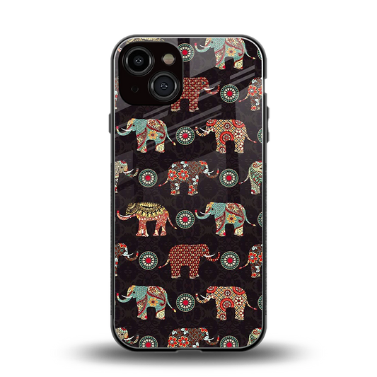 Elephant Art back phone cover | glass case for iphone 14