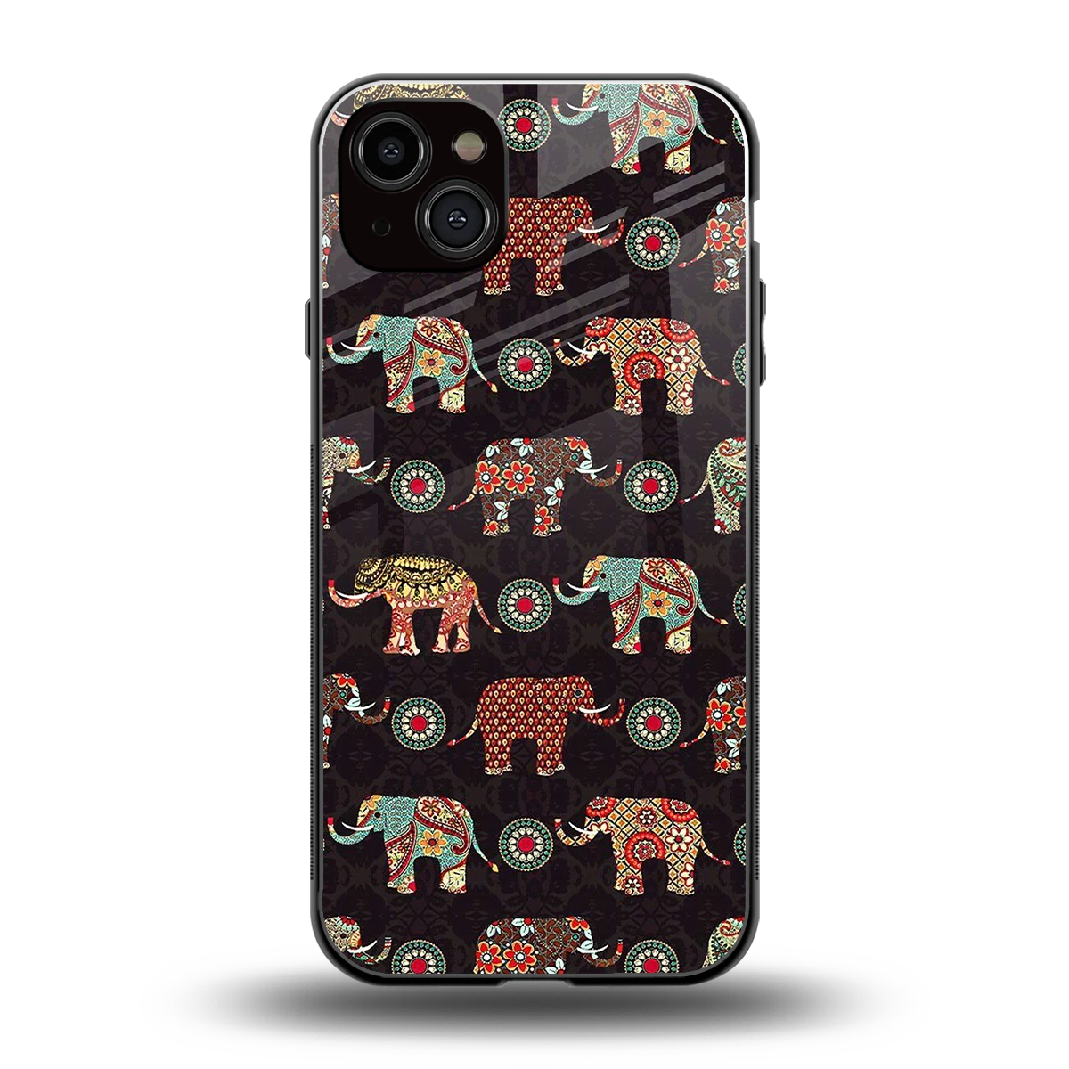 Elephant Art back phone cover | glass case for iphone 14 plus