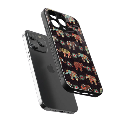 Elephant Art sleek iphone 15 pro max cover with tempered glass back and TPU edges