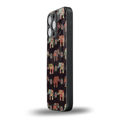 Elephant Art iphone 15 pro max mobile cover | shockproof glass phone case