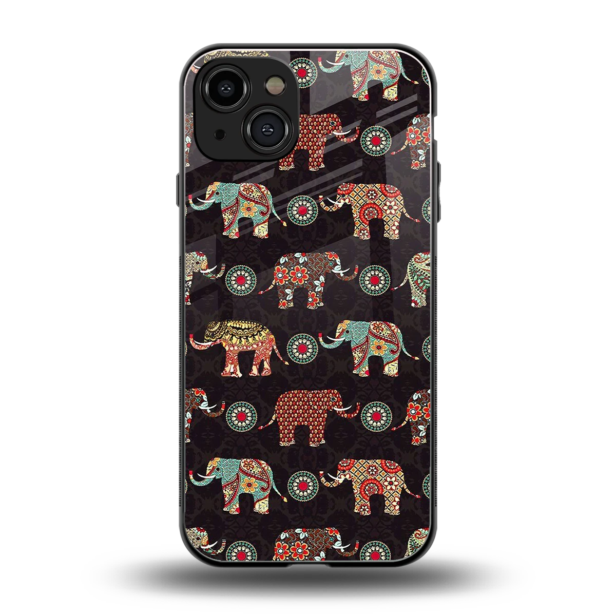 Elephant Art back phone cover | glass case for iphone 15