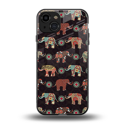 Elephant Art back phone cover | glass case for iphone 15