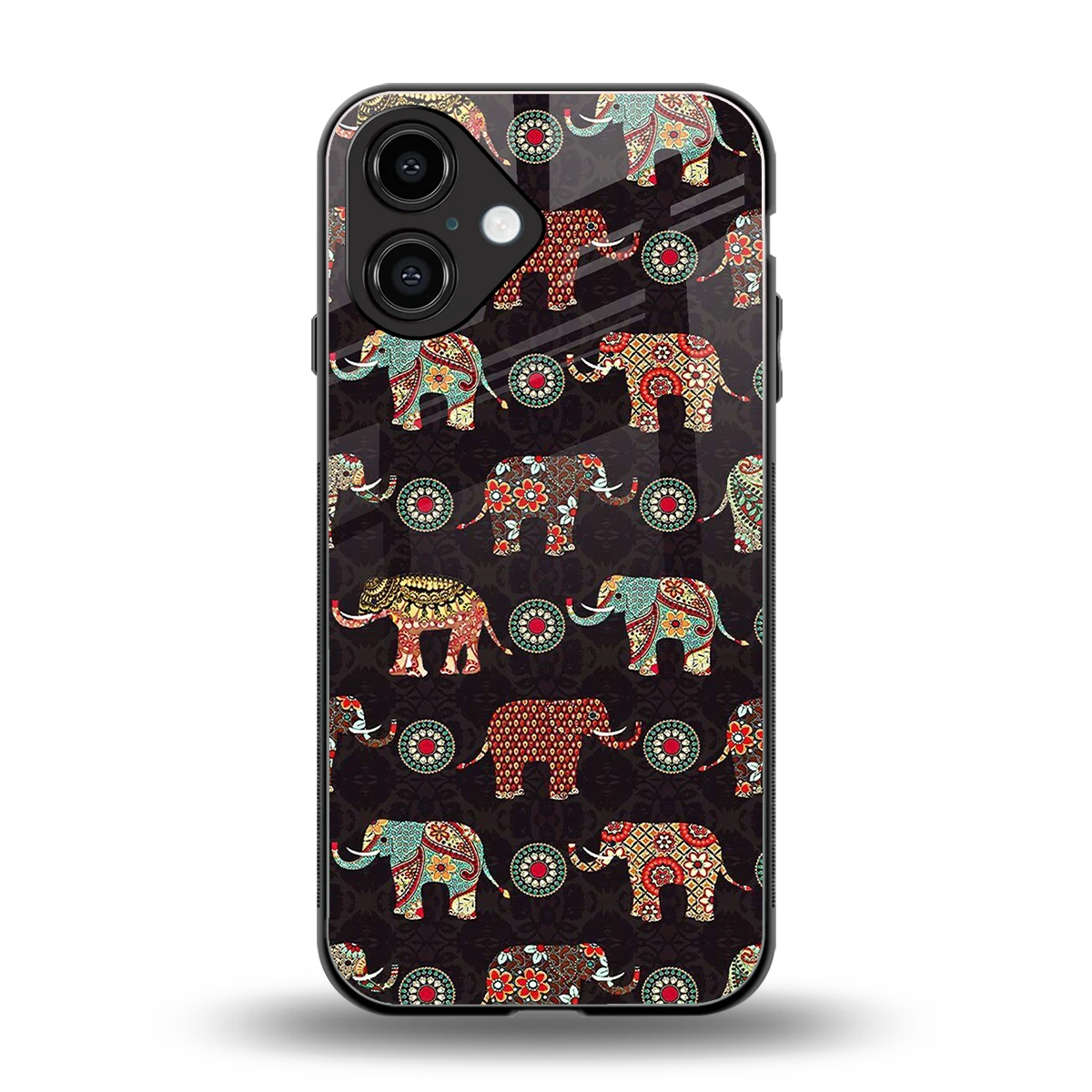 Elephant Art back phone cover | glass case for iphone 16