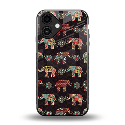 Elephant Art back phone cover | glass case for iphone 16