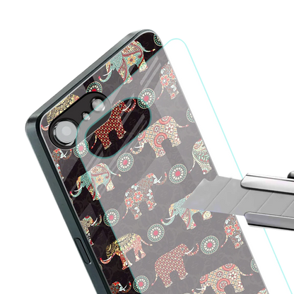 Elephant Art stylish phone case for iphone 16e | glossy glass and slim fit