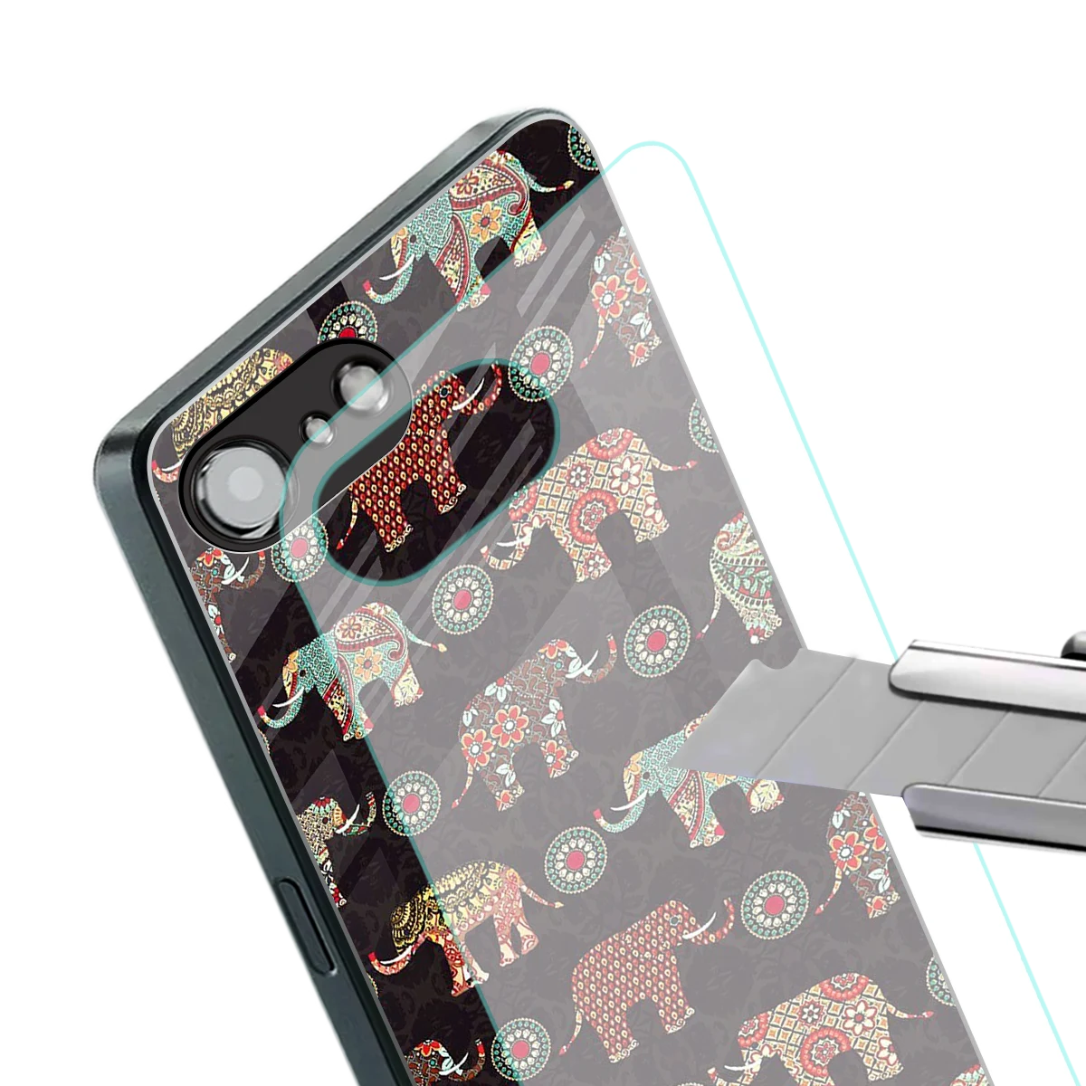 Elephant Art stylish phone case for iphone 17e | glossy glass and slim fit